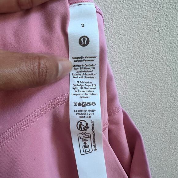 Lululemon Align High-Rise Skort Women's 2 Skort Pink Nulu Athletic Tennis Golf - Picture 5 of 5